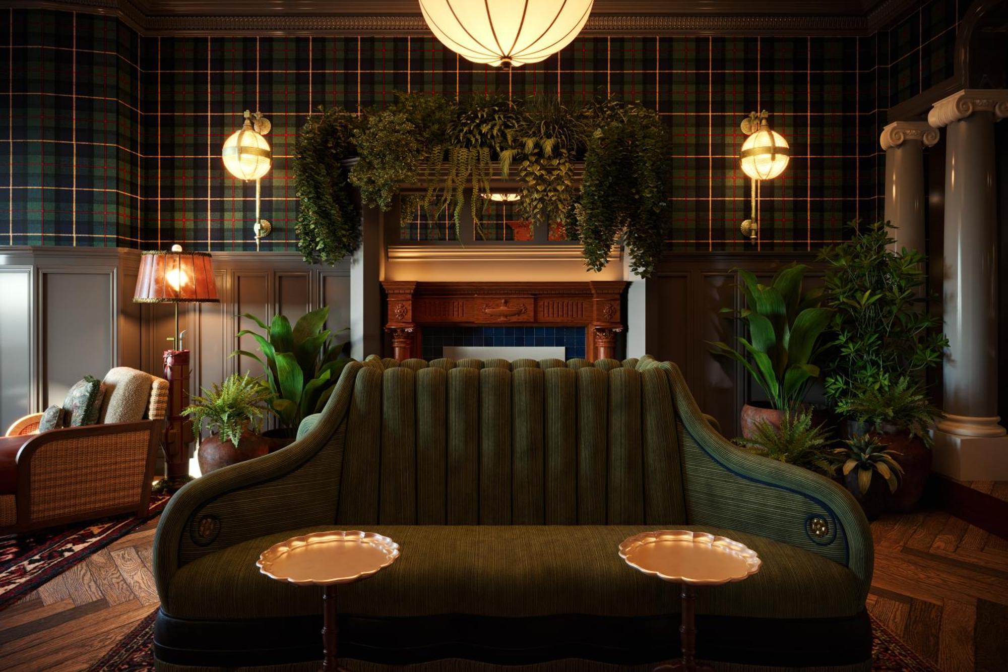 Portrush Adelphi Hotel Luaran gambar The interior of the Green Room